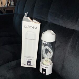EchoGo White Portable hydrogen water bottle